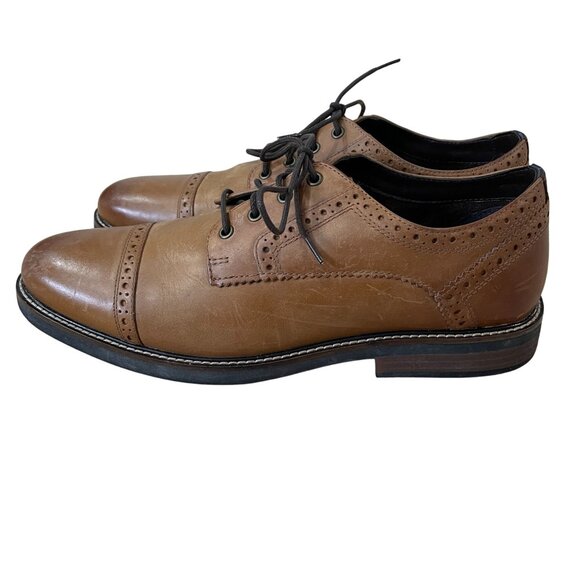 Nunn Bush Toe Cap Dress Shoes Men's Size 11 M Brown Leather - Picture 1 of 8